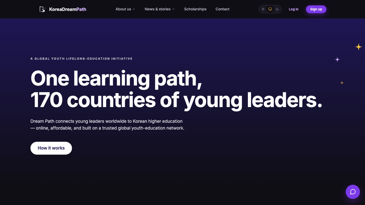 Homepage of Korea Dream Path